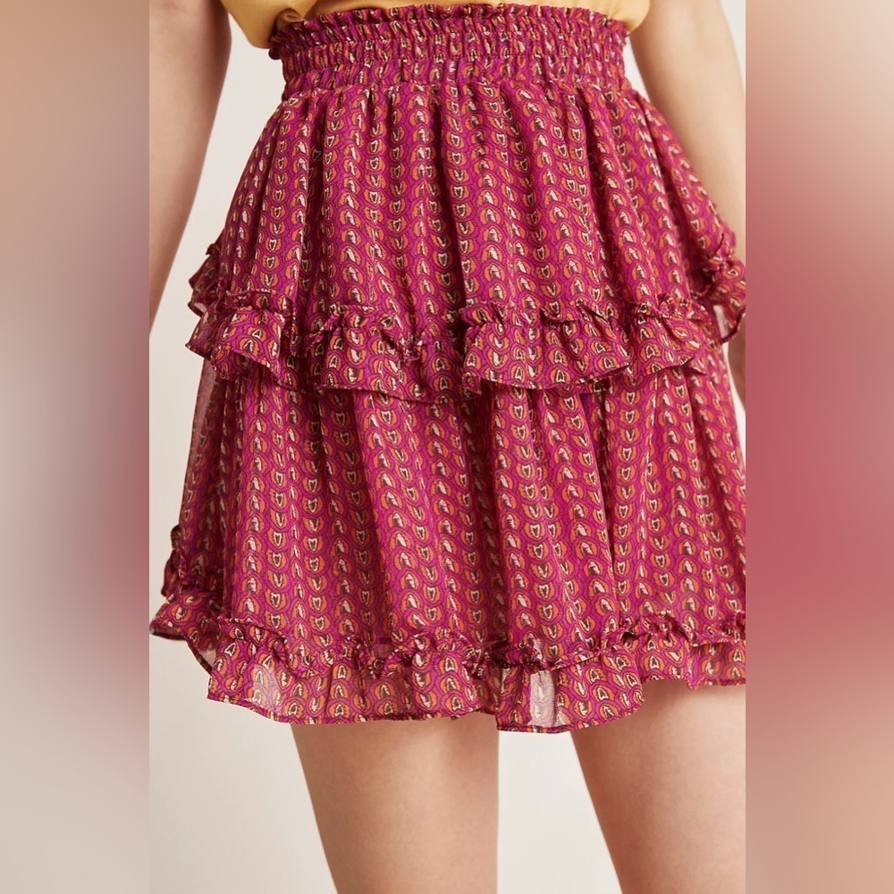 Misa Campania Tiered Mini Skirt (14)